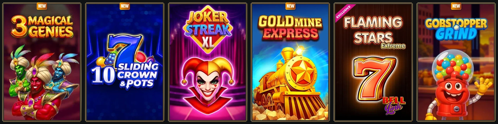 New and featured slot games at Gransino online casino